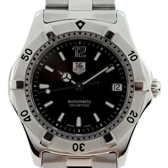 RARE Vintage 38mm Men's Tag Heuer Auto Black Dial Watch Ref: WK2118-0! Serviced! - Picture 1 of 10